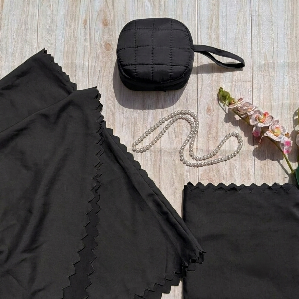 Mukena de Voyage Uni Noir