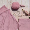 Mukena de Voyage Uni Rose Poudré
