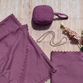 Mukena de Voyage Uni Mauve