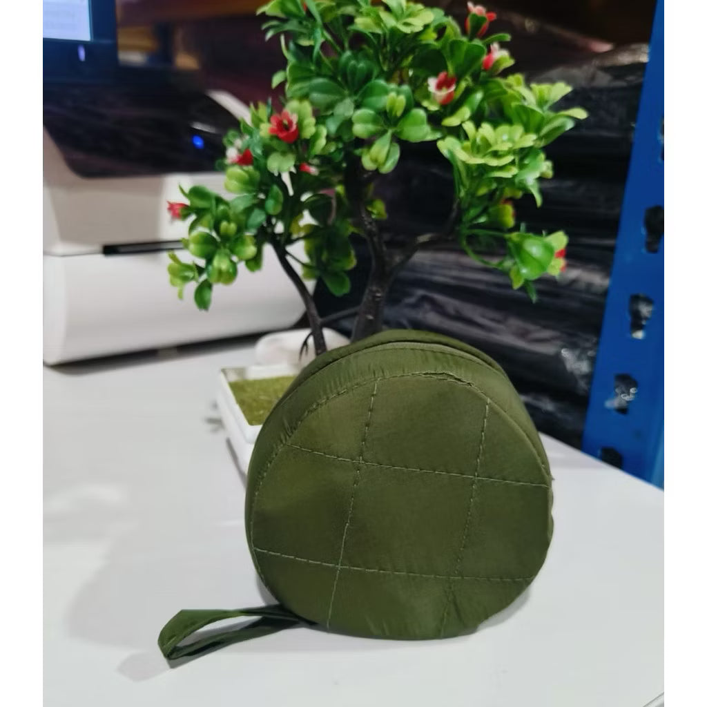 Mukena de Voyage Uni Vert Olive